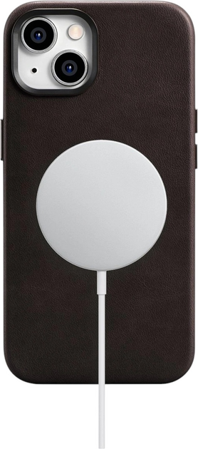 Панель iCarer Oil Wax Premium Leather Magsafe Back Case для Apple iPhone 14 Camel Tan (WMI14220701-BN) - зображення 5