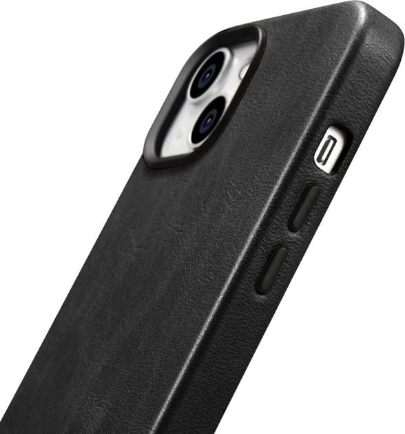 Etui iCarer Oil Wax Premium Leather Magsafe Back Case do Apple iPhone 14 Black (WMI14220701-BK) - obraz 8