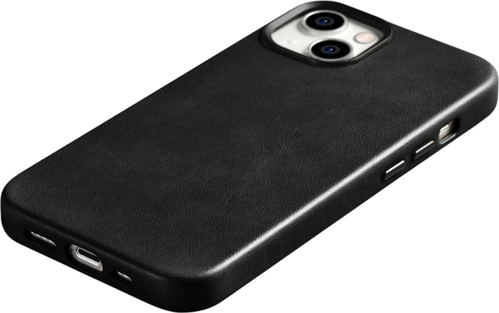 Etui iCarer Oil Wax Premium Leather Magsafe Back Case do Apple iPhone 14 Black (WMI14220701-BK) - obraz 10