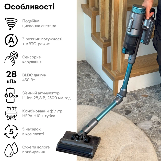 Моющий беспроводной пылесос RZTK V45 Flex – фото, отзывы Моющий беспроводной пылесос RZTK V45 Flex – фото, отзывы