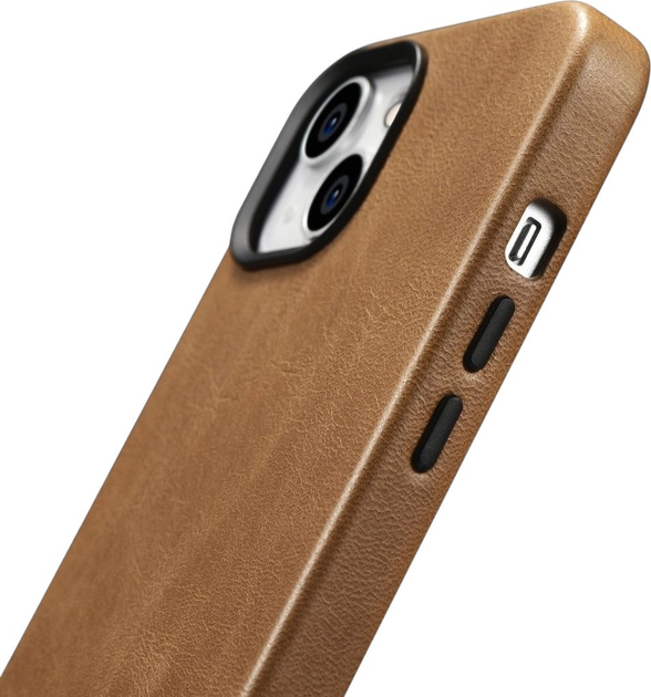 Etui iCarer Oil Wax Premium Leather Magsafe Back Case do Apple iPhone 14 Plus Brown (WMI14220703-TN) - obraz 8