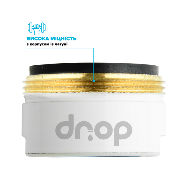 Водосберегающий аэратор DROP CL24-WHT для смесителя - Экономия 58%, внешняя М 24 мм, белый - изображение 5