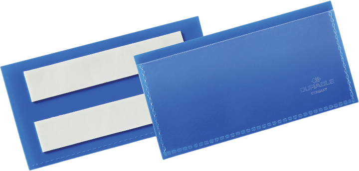 Набір тримачів для цінників Durable 100 x 38 мм синій 50 шт (ZES4005546981659) - зображення 1