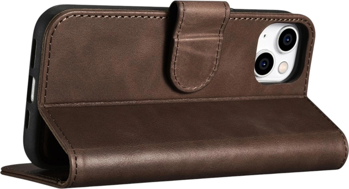 Чохол-книжка iCarer Oil Wax Premium Leather 2in1 Wallet Case з RFID для Apple iPhone 14 Plus Brown (WMI14220723-BN) - зображення 10