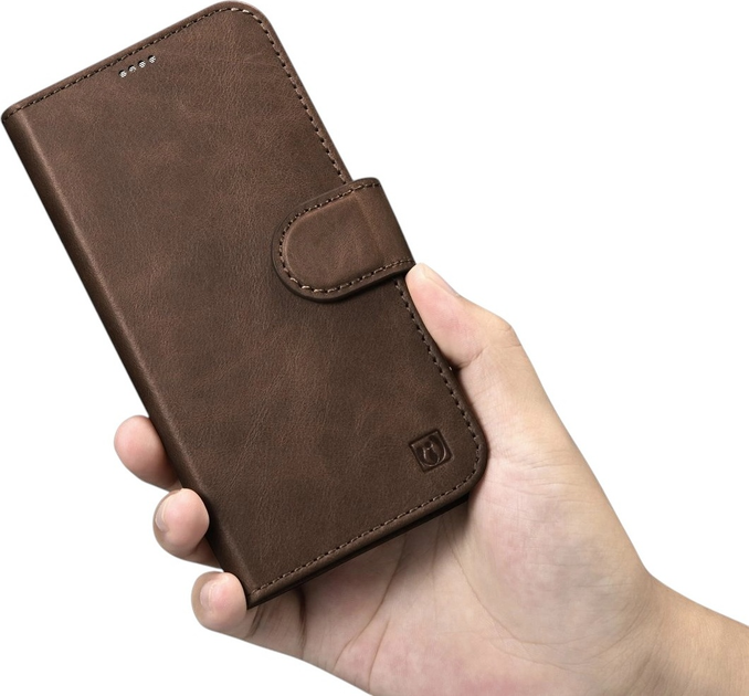 Чохол-книжка iCarer Oil Wax Premium Leather 2in1 Wallet Case з RFID для Apple iPhone 14 Plus Brown (WMI14220723-BN) - зображення 11