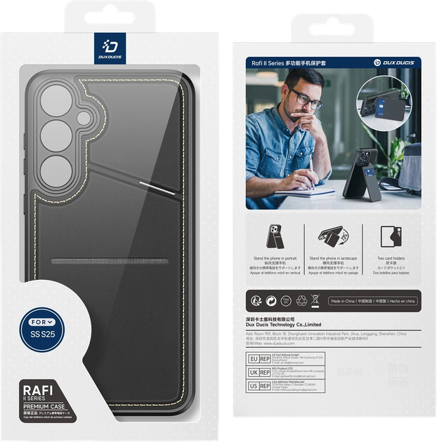 Etui Dux Ducis Rafi II do Samsung Galaxy S25 Black (6971824161250) - obraz 7