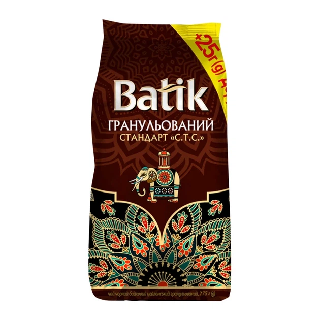 Чай чорний байховий гранульований Batik С.Т.С. 275 г - Фото 1 Чай чорний байховий гранульований Batik С.Т.С. 275 г - изображение 1