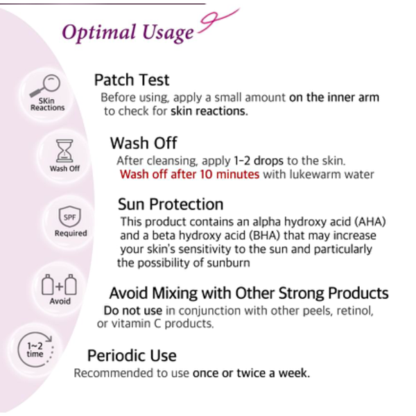 Пилинг для лица Cos De BAHA AHA BHA AB Serum AB с гликолевой кислотой 30% и салициловой кислотой 2% 30 мл - изображение 4