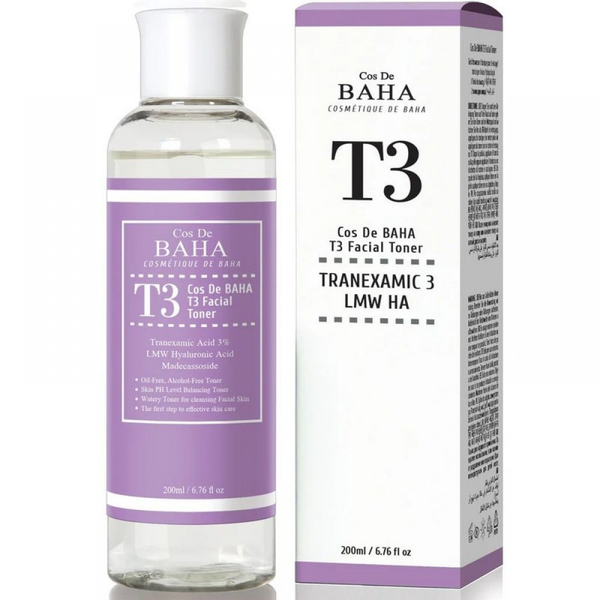 Тонер Cos De BAHA Tranexamic 3% T3 Facial Toner с транексамовой кислотой 200 мл - изображение 4