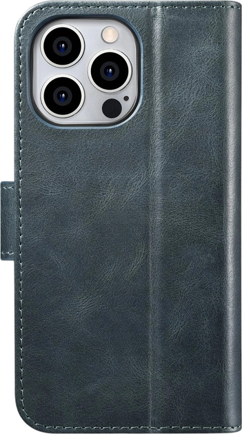 Чохол-книжка iCarer Oil Wax Premium Leather 2in1 Wallet Case з RFID для Apple iPhone 14 Pro Navy Blue (WMI14220722-BU) - зображення 2