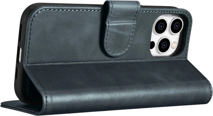 Чохол-книжка iCarer Oil Wax Premium Leather 2in1 Wallet Case з RFID для Apple iPhone 14 Pro Navy Blue (WMI14220722-BU) - зображення 10