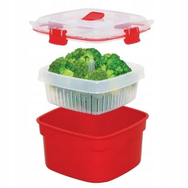 Pojemnik Sistema Steamer czerwony 3.2 l (9414202011039) - obraz 3