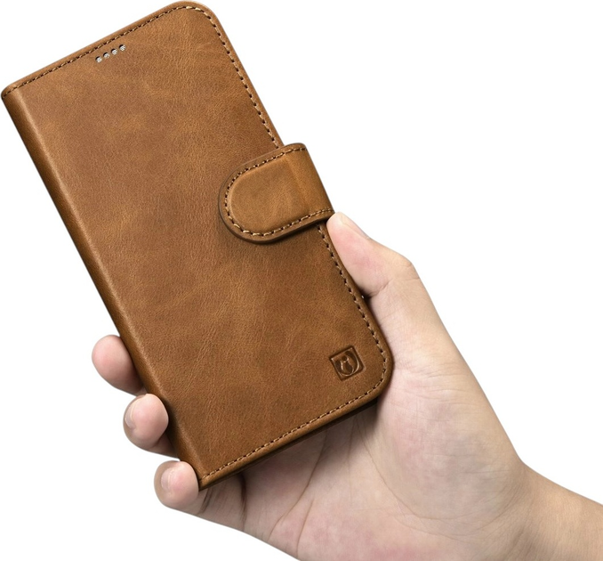 Чохол-книжка iCarer Oil Wax Premium Leather 2in1 Wallet Case з RFID для Apple iPhone 14 Camel Tan (WMI14220721-TN) - зображення 11