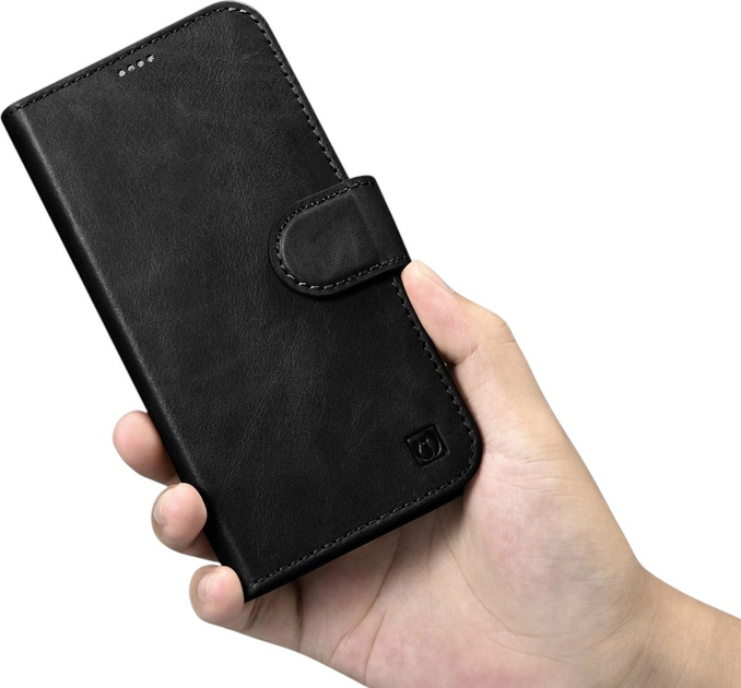 Чохол-книжка iCarer Oil Wax Premium Leather 2in1 Wallet Case з RFID для Apple iPhone 14 Black (WMI14220721-BK) - зображення 11