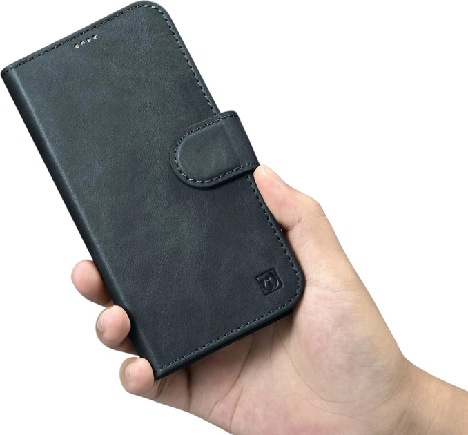 Чохол-книжка iCarer Oil Wax Premium Leather 2in1 Wallet Case з RFID для Apple iPhone 14 Navy Blue (WMI14220721-BU) - зображення 11
