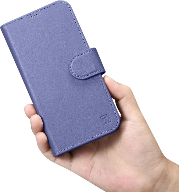 Etui z klapką iCarer Real Cowhide Premium Leather 2in1 Wallet Case z RFID do Apple iPhone 14 Plus Light Purple (WMI14220727-LP) - obraz 11
