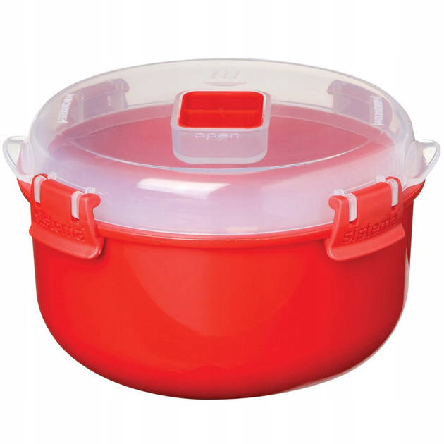 Pojemnik Sistema Steamer czerwony 915 ml (9414202011138) - obraz 2