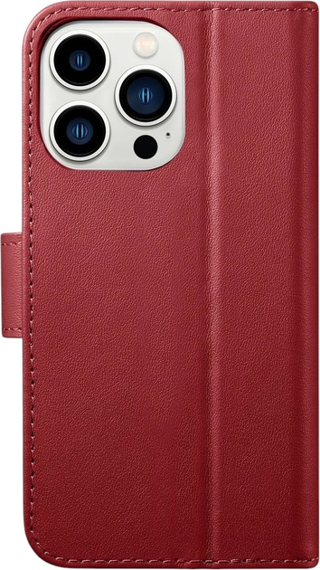 Чохол-книжка iCarer Real Cowhide Premium Leather 2in1 Wallet Case з RFID для Apple iPhone 14 Pro Max Red (WMI14220728-RD) - зображення 2