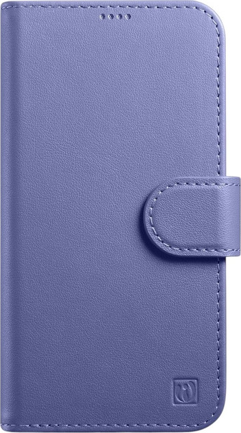 Etui z klapką iCarer Real Cowhide Premium Leather 2in1 Wallet Case z RFID do Apple iPhone 14 Pro Max Light Purple (WMI14220728-LP) - obraz 1