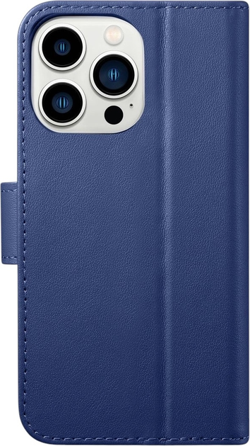 Чохол-книжка iCarer Real Cowhide Premium Leather 2in1 Wallet Case з RFID для Apple iPhone 14 Pro Max Blue (WMI14220728-BU) - зображення 2