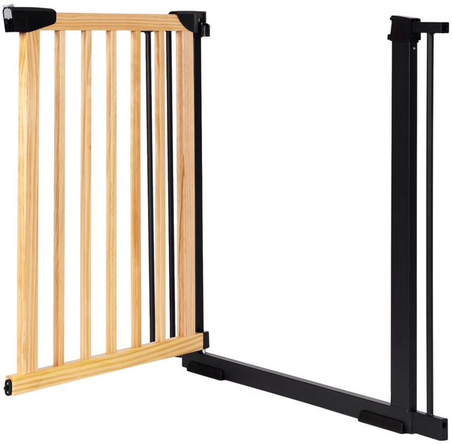 Barierka ochronna na schody i drzwi EcoToys metal drewno 74-100 cm (5905817006526) - obraz 2