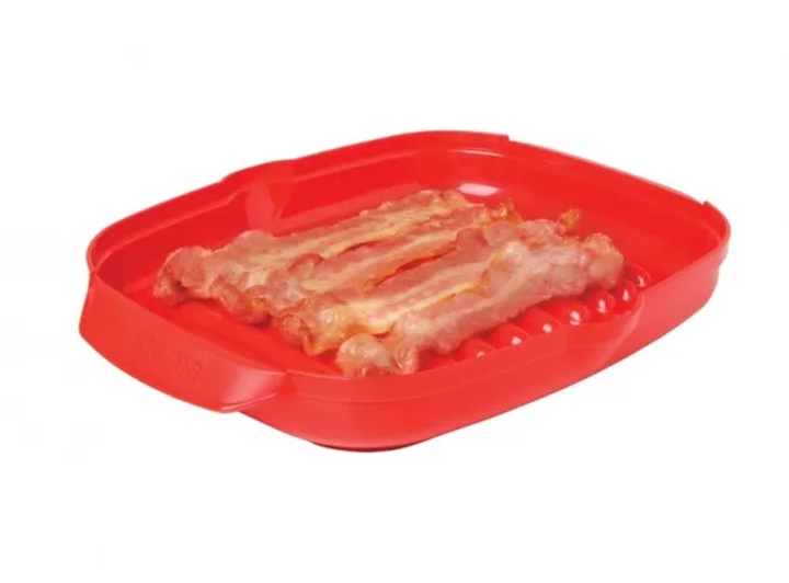 Pojemnik Sistema Microwave Easy Bacon! czerwony 950 ml (9414202011435) - obraz 5