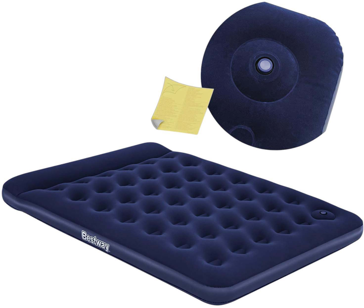 Materac dmuchany Bestway z wbudowaną pompką nożną 203 x 152 x 28 cm 67226 (6942138916324) - obraz 1