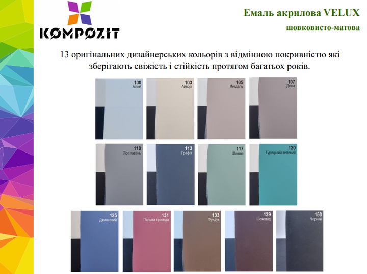 Эмаль акриловая VELUX джинсовый 125, шелковисто-матовый, 0,75л - изображение 8