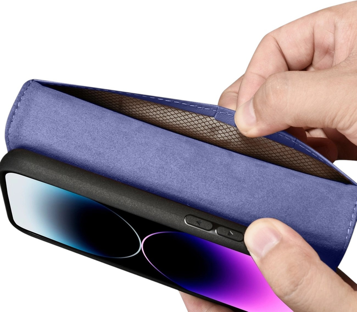 Чохол-книжка iCarer Real Cowhide Premium Leather 2in1 Wallet Case з RFID для Apple iPhone 14 Pro Light Purple (WMI14220726-LP) - зображення 12