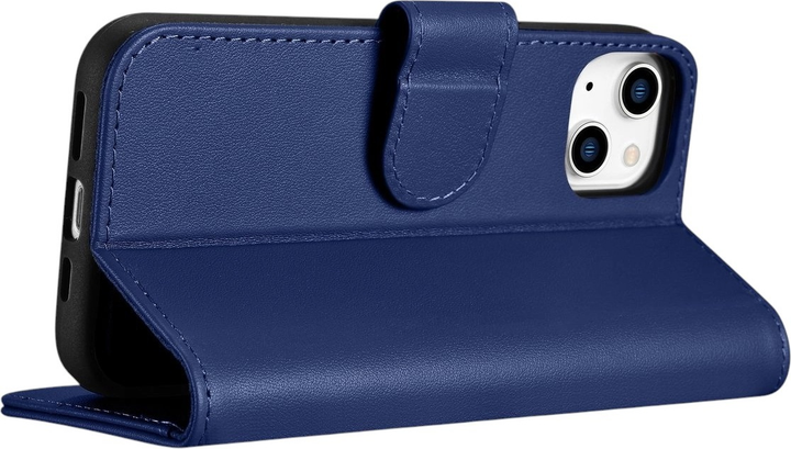 Чохол-книжка iCarer Real Cowhide Premium Leather 2in1 Wallet Case з RFID для Apple iPhone 14 Blue (WMI14220725-BU) - зображення 10