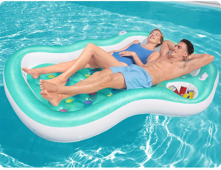 Materac dmuchany do pływania Bestway 224 x 174 cm 43045 (6942138900194) - obraz 4