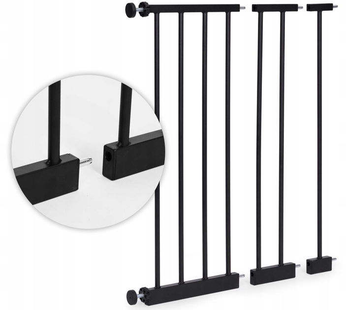 Barierka ochronna na schody i drzwi EcoToys metal drewno 74-130 cm (5905817006540) - obraz 5
