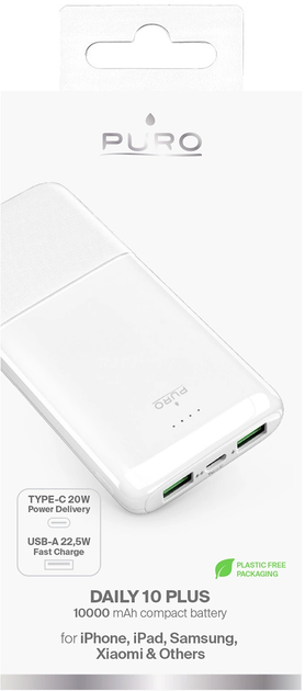 УМБ Puro Daily 10 Plus 10000 mAh 22.5W White (8018417495250) - зображення 8
