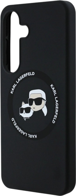 Панель Karl Lagerfeld Silicone Double Heads And Circle MagSafe для Samsung Galaxy S25 Black (3666339450151) - зображення 6