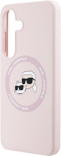 Панель Karl Lagerfeld Silicone Double Heads And Circle MagSafe для Samsung Galaxy S25 Pink (3666339450205) - зображення 6