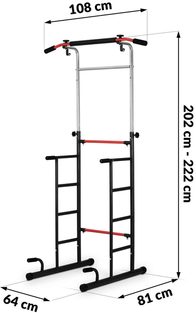Drążek wolnostojący Neo Sport NS-301 (5903890605223) - obraz 7