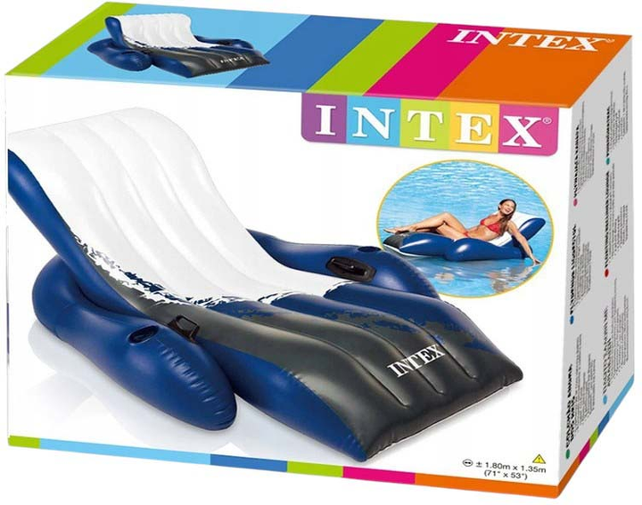 Materac profilowany do plywania Intex 180 x 135 cm 58868 (078257588688) - obraz 3
