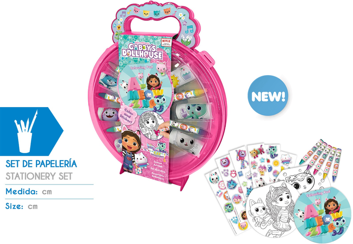 Zestaw do rysowania i malowania Gabby's Dollhouse + naklejki - obraz 2