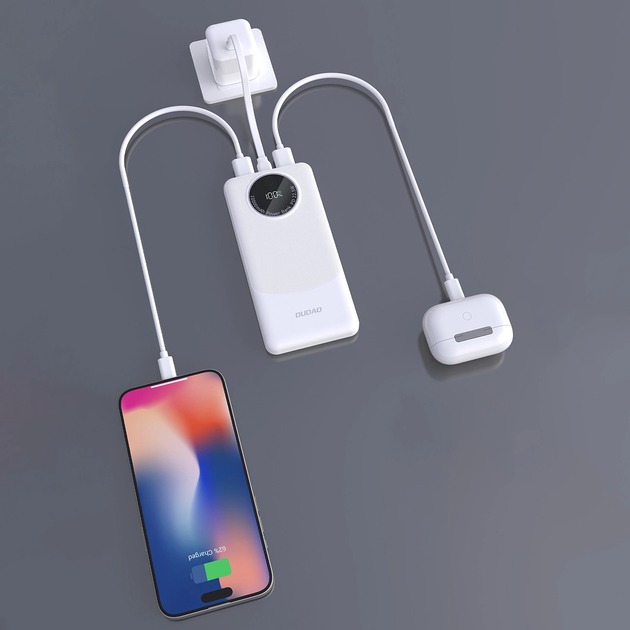УМБ Dudao K12 10000 mAh 22.5W White (6976625333875) - зображення 2