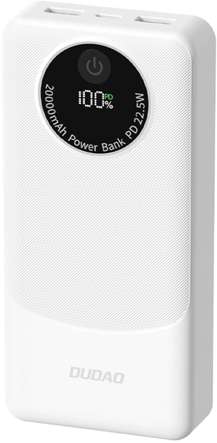 УМБ Dudao K12Pro 20000 mAh 22.5W White (6976625333905) - зображення 1
