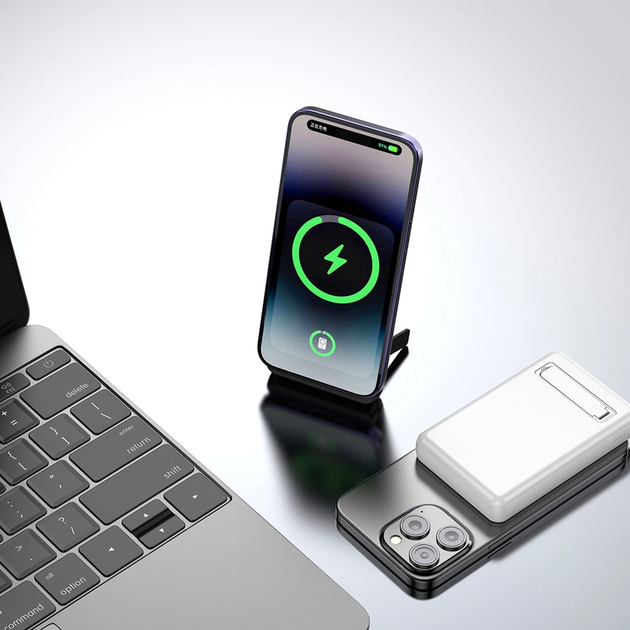 Powerbank Dudao K14S+ 20W USB-A / USB-C / MagSafe 10000 mAh White (6976625333097) - obraz 4