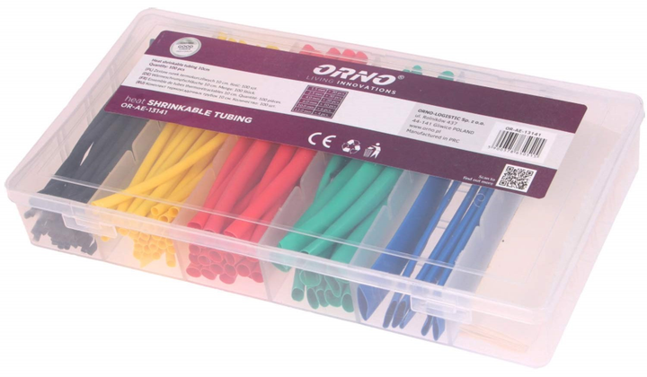 Набір трубок термоусаджувальних Orno Heat shrink tubes OR-AE-13141 multi color (5900378650515) - зображення 4