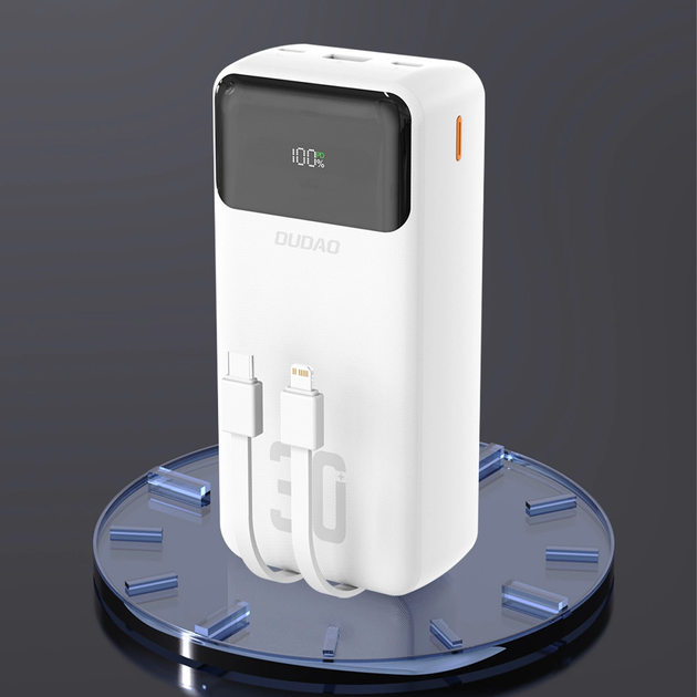 Powerbank Dudao K15Max 30000 mAh 22.5W White (6976625333776) - obraz 2