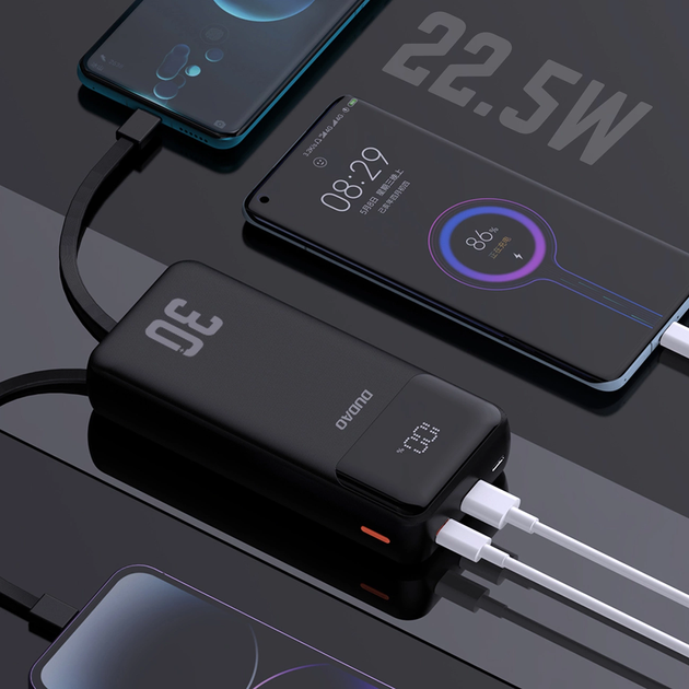 Powerbank Dudao K15Max 30000 mAh 22.5W Black (6976625333783) - obraz 3