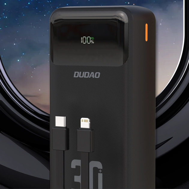 Powerbank Dudao K15Max 30000 mAh 22.5W Black (6976625333783) - obraz 4