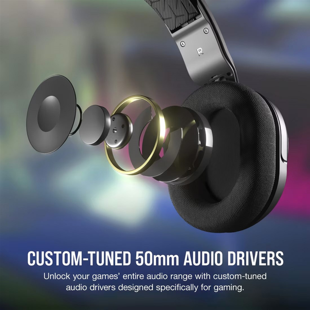 Навушники Corsair HS35 Surround v2 Multiplatform Gaming Carbon (CA-9011386-EU) - зображення 4