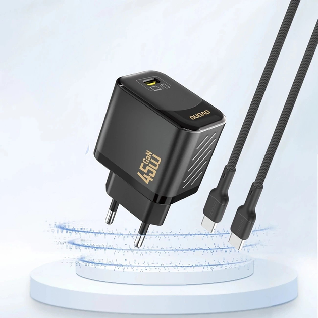 Ładowarka sieciowa Dudao A28 45W GaN USB-C Black (6976625334254) - obraz 2