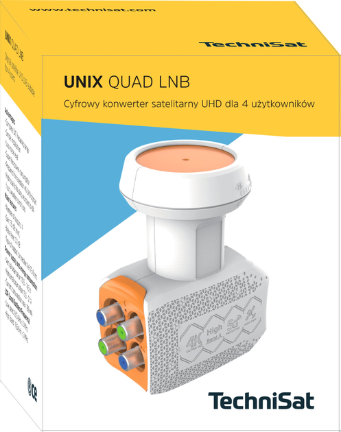 Konwerter satelitarny TechniSat Unix Quad LNB (4019588768048) - obraz 3
