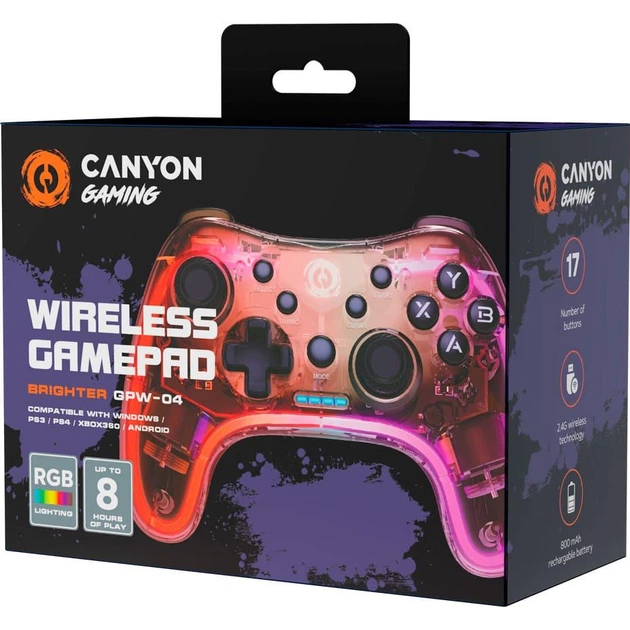 Геймпад Canyon Brighter GPW-04 Dongle Wireless Crystal (CND-GPW04) - изображение 2