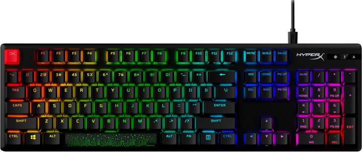 Klawiatura przewodowa HyperX Alloy Origins PBT HX Red USB Black (47106050) - obraz 4